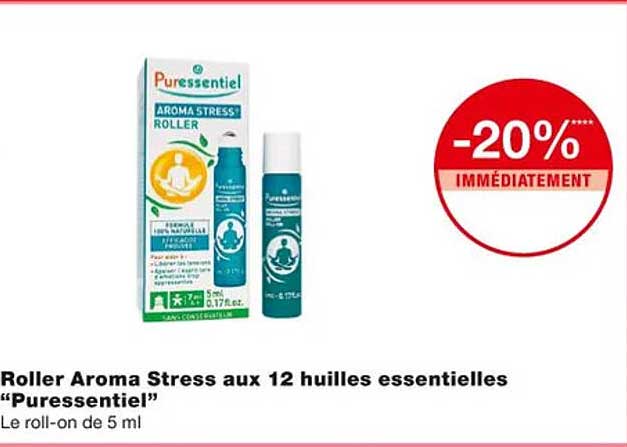 Roller Aroma Stress Aux 12 Huiles Essentielles "puressentiel"
