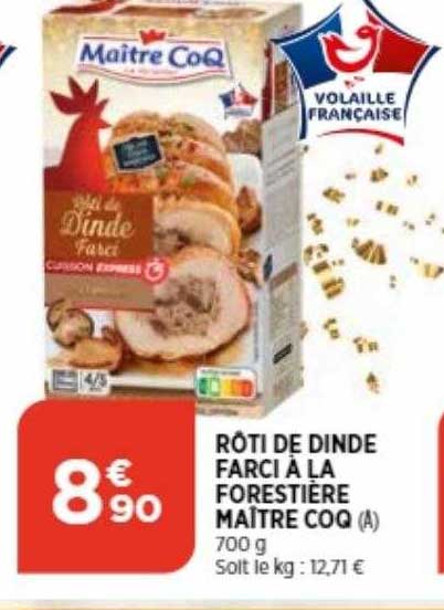 Rôti De Dinde Farci à La Forestière Maître Coq