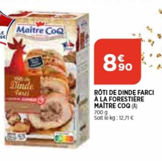 rôti de dinde farci à la forestière maître coq