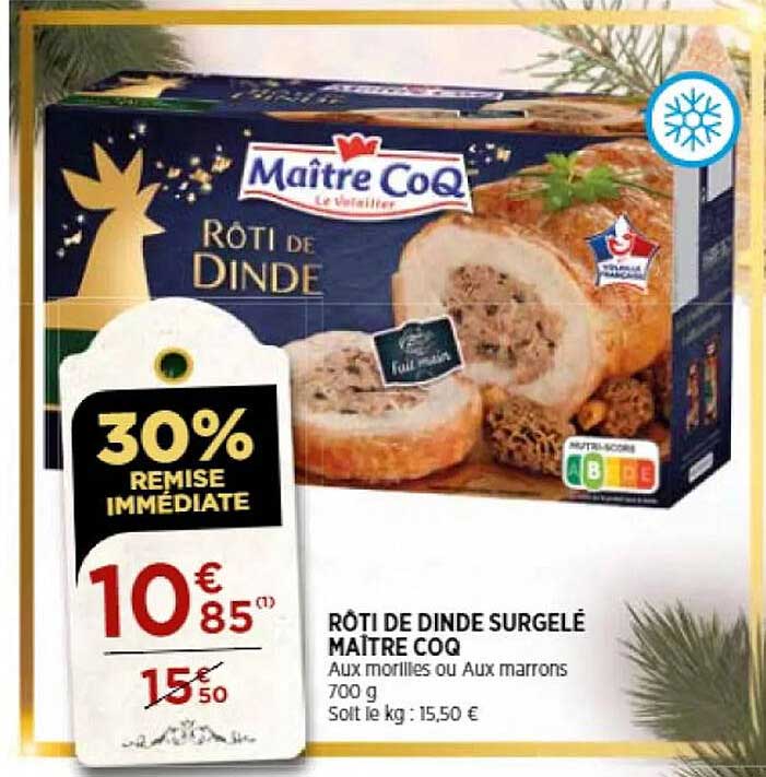 Rôti De Dinde Surgelé Maître Coq