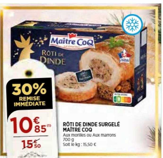 rôti de dinde surgelé maître coq