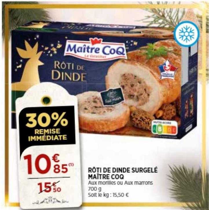 rôti de dinde surgelé maître coq
