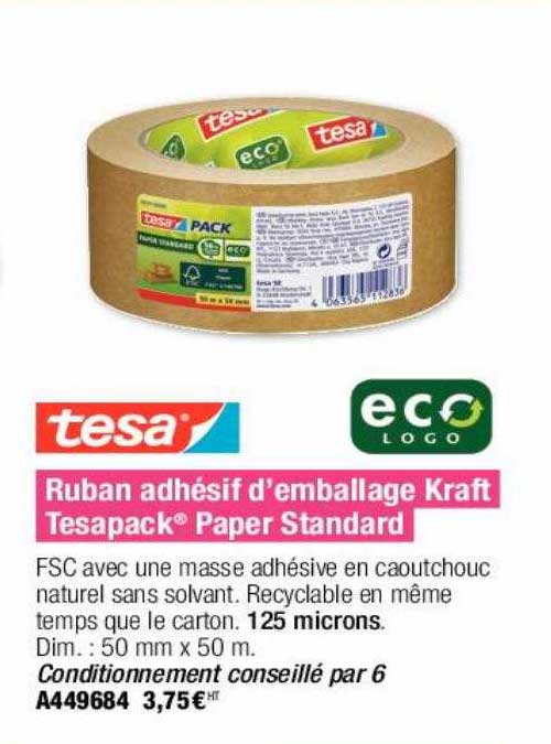 ruban adhésif d'emballage kraft tesapack paper standard tesa