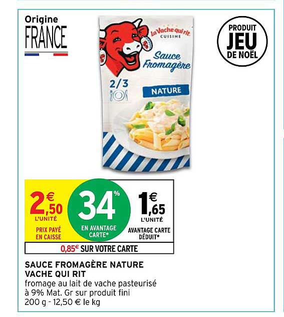 sauce fromagère nature vache qui rit