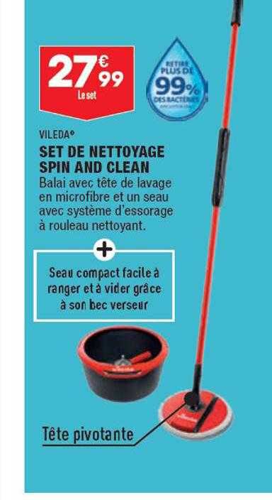 set de nettoyage spin and clean vileda