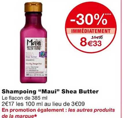 shampoing "maui" shea butter