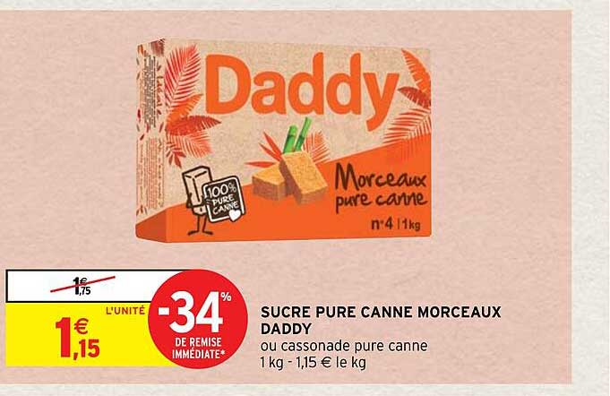 Sucre Pure Canne Morceaux Daddy
