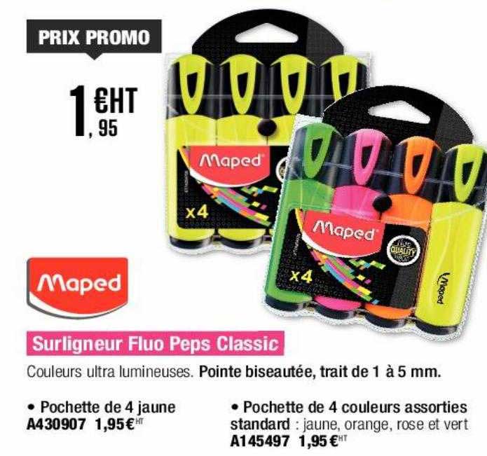 surligneur fluo peps classic maped