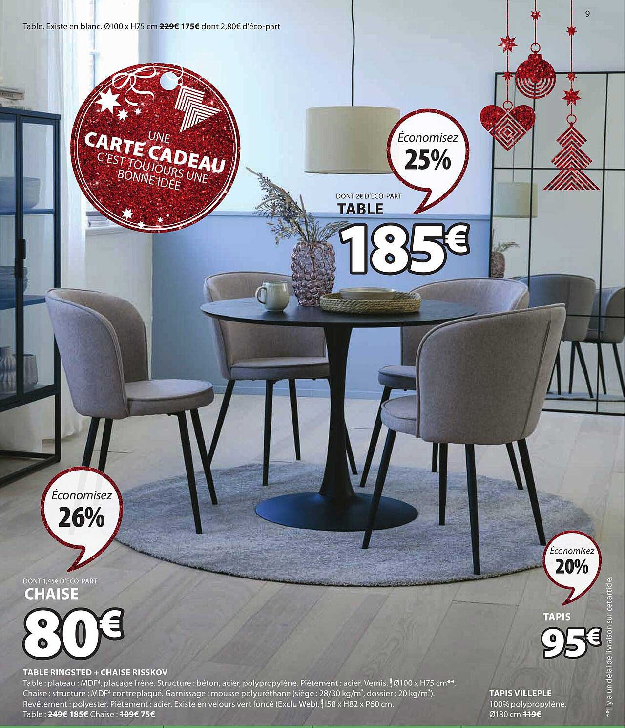 table ringsted + chaise risskov, tapis villeple