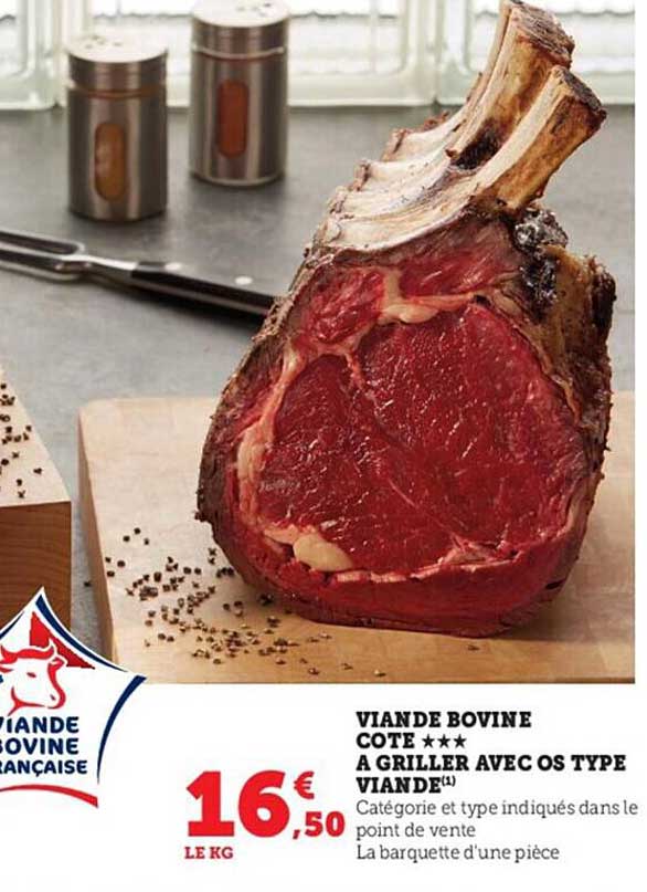 viande bovine côte***à griller avec os type viande