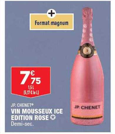 vin mousseux ice édition rose jp. chenet