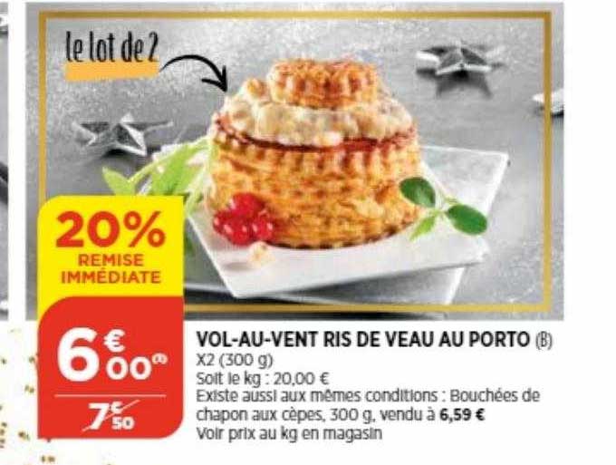 vol-au-vent ris de veau au porto