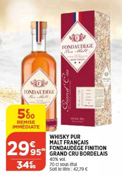 whisky pur malt français fondaudège finition grand cru bordelais
