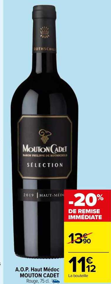 a.o.p. haut médoc mouton cadet