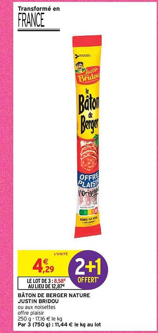 bâton de berger nature justin bridou