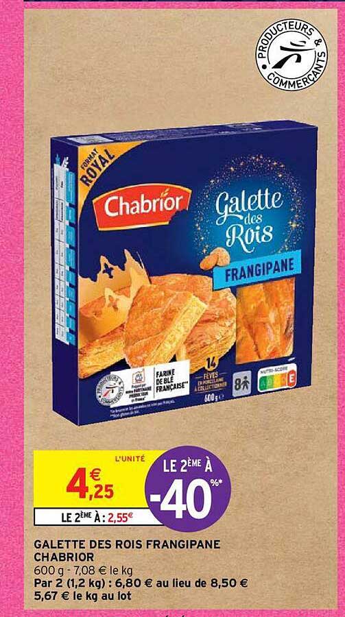 galette des rois frangipane chabrior