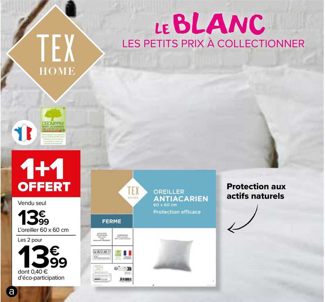 l'oreiller 60 x 60 cm tex home