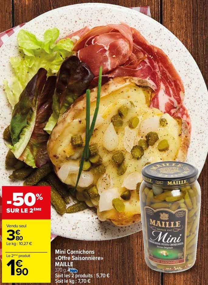 mini cornichons «offre saisonnière» maille