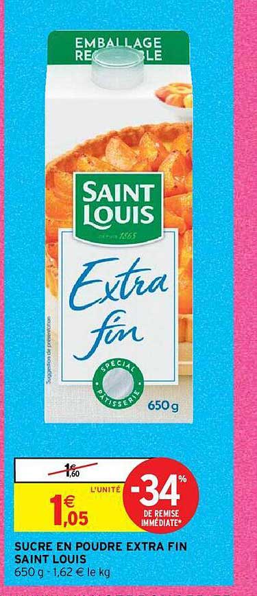 sucre en poudre extra fin saint louis