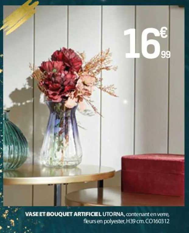 vase et bouquet artificiel utorna