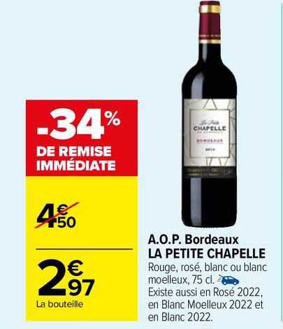 a.o.p. bordeaux la petite chapelle