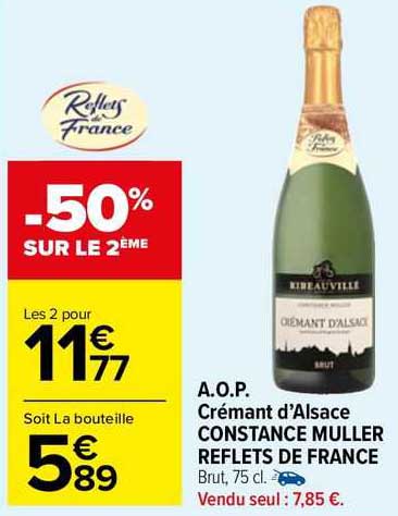 a.o.p. crémant d'alsace constance muller reflets de france