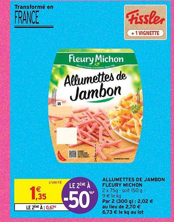 allumettes de jambon fleury michon