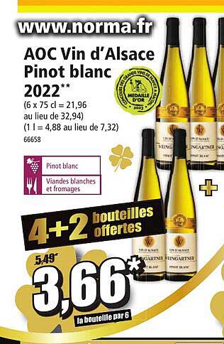 aoc vin d'alsace pinot blanc 2022