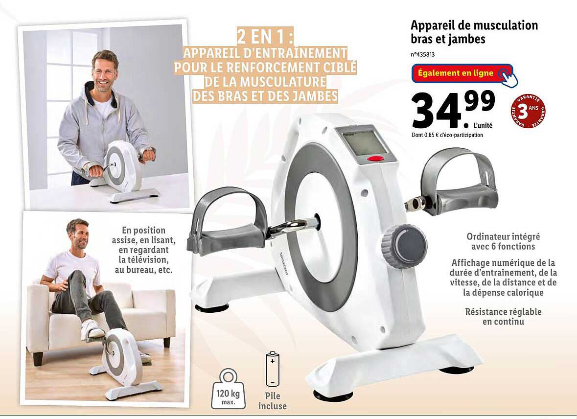 appariel de musculation bras et jambes