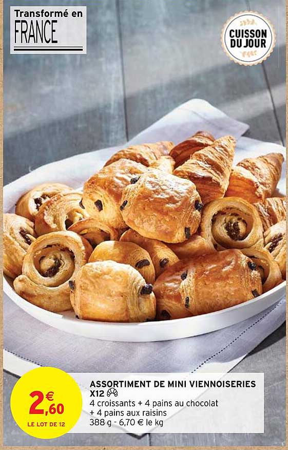 Assortiment De Mini Viennoiseries X12