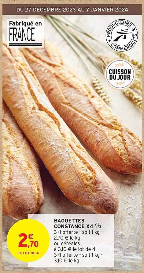 Baguettes Constance X 4