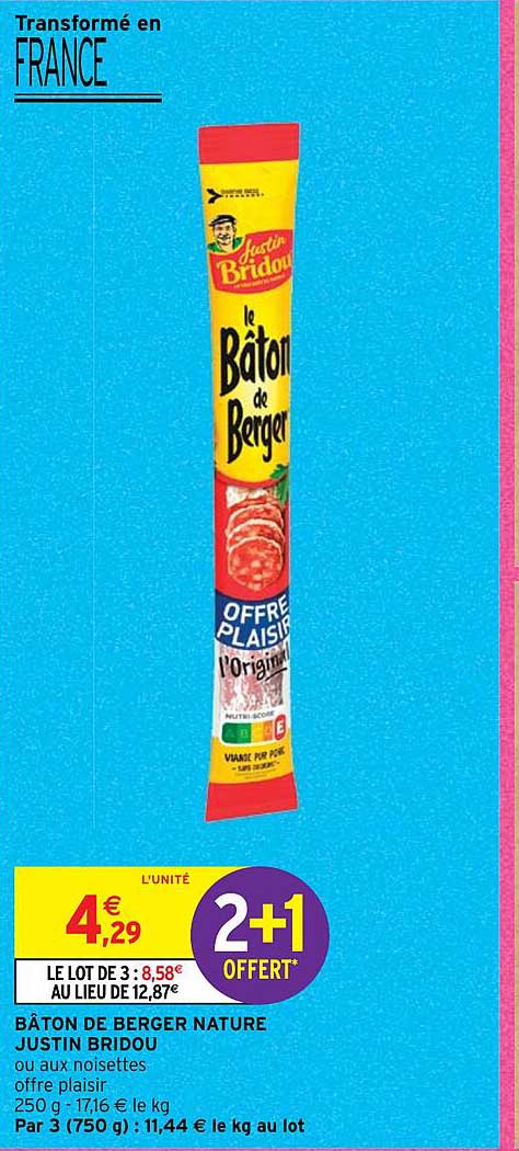 bâton de berger nature justin bridou