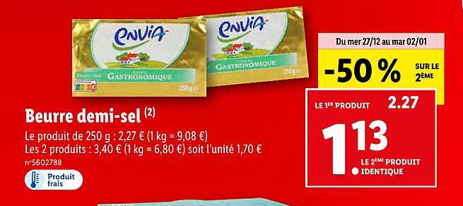 beurre demi-sel envia