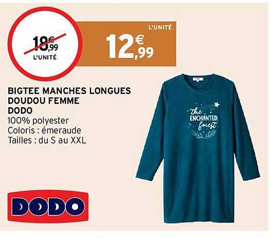 Bigtee Manches Longues Doudou Femme Dodo