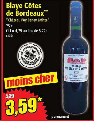 blaye côtes de bordeaux "château puy beney lafitte"