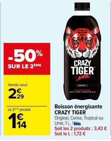 boisson énergisante crazy tiger