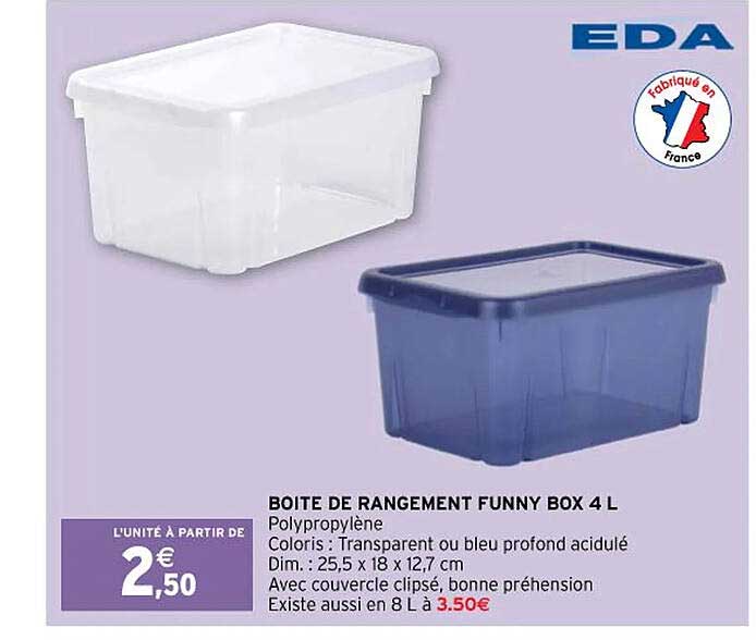 boite de rangement funny box 4 l