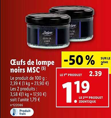 ceufs de lompe noirs msc