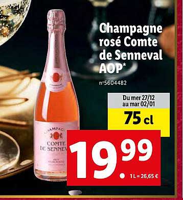 Champagne Rosé Comté De Senneval Aop