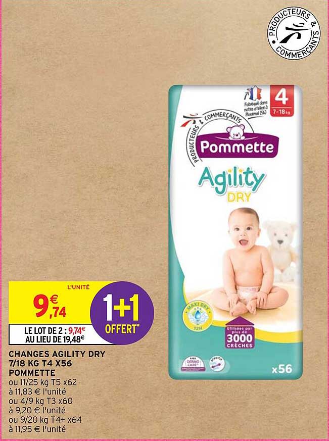 changes agility dry 7/18 kg t4 x56 pommette