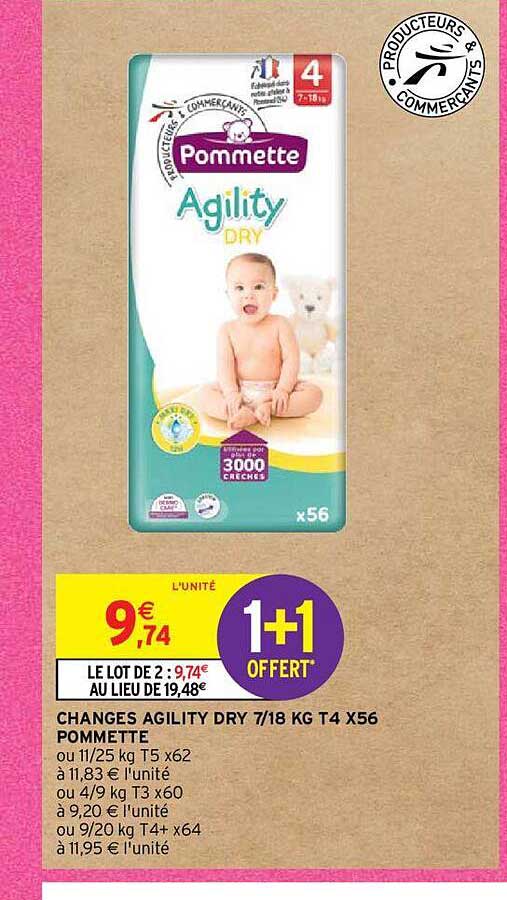 changes agility dry 7/18 kg t4 x56 pommette