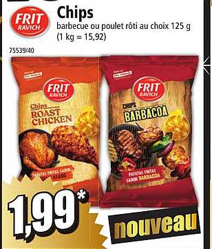 chips barbecue ou poulet rôti frit ravich