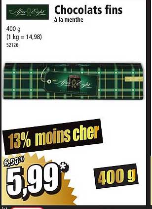 Chocolats Fins à La Menthe After Eight