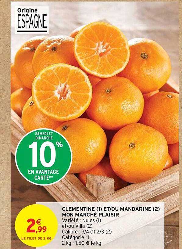 clémentine et/ou mandarine (2) mon marché plaisir