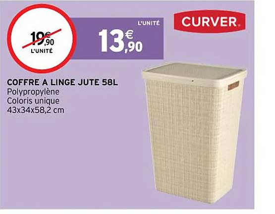 Coffre A Linge Jute 58l