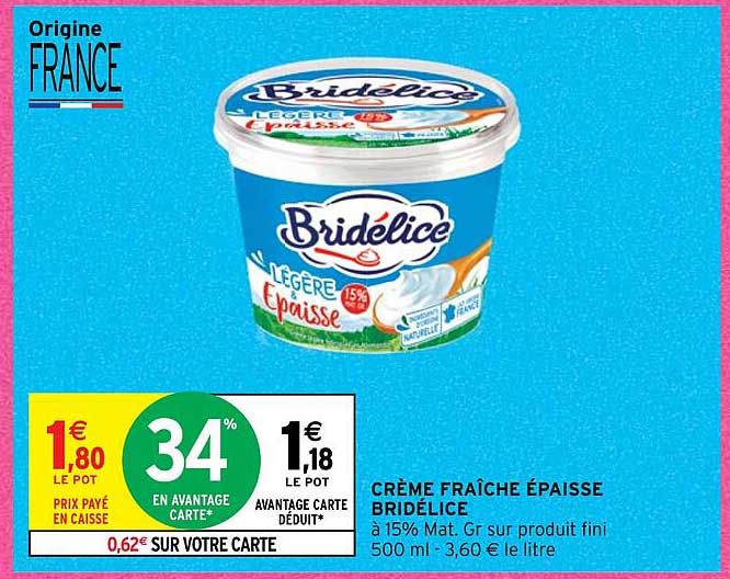 Crème Fraîche épaisse Bridélice