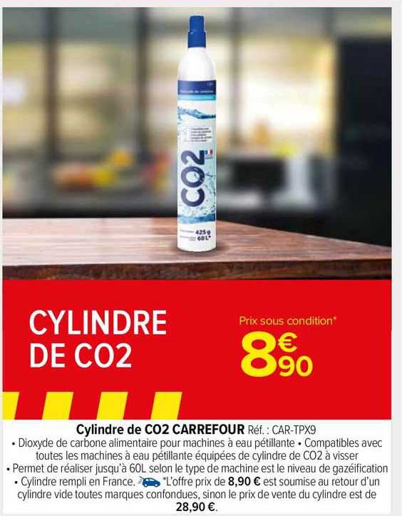 cylindre de co2 carrefour