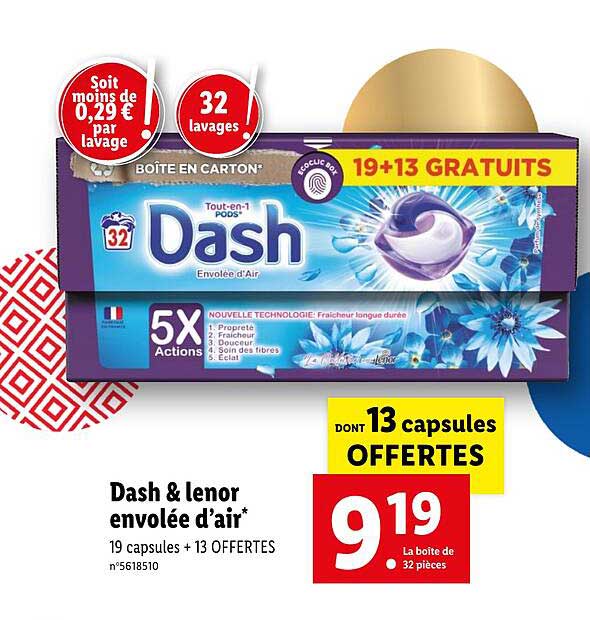 dash & lenor envolée d'air