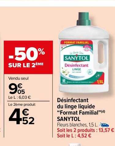 Désinfectant Du Linge Liquide "format Familial" Sanytol
