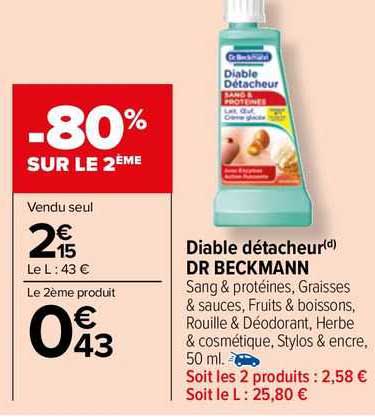 Diable Détacheur Dr Beckmann